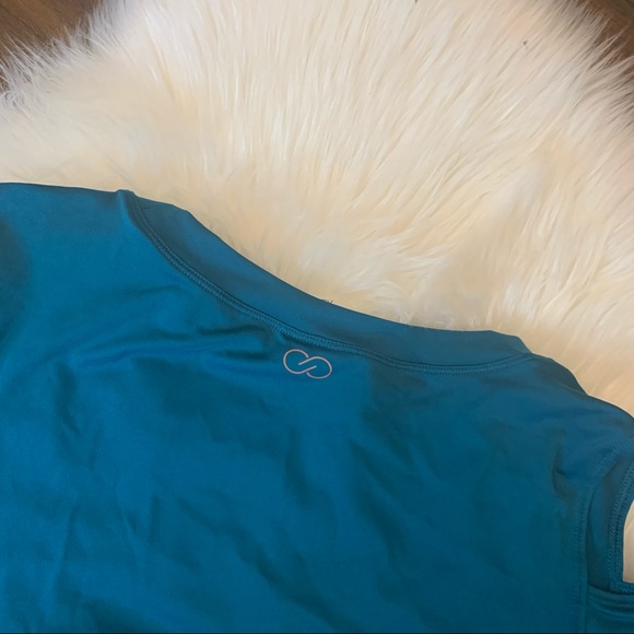 CALIA Carrie Underwood Brand Top Cold Shoulder Shirt XL Blue Long Sleeve - Picture 10 of 10